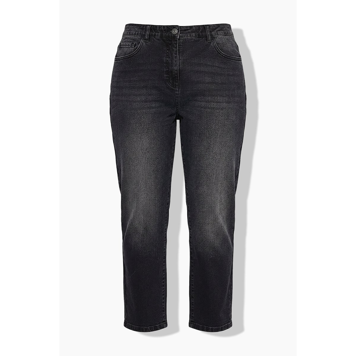 Jean Mom jambe carotte, denim stretch noir, ULLA POPKEN