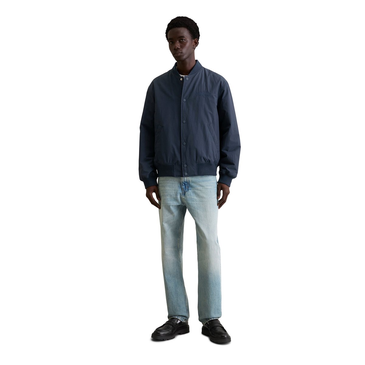 Blouson régulier imperméable et légèrement matelassé bleu foncé, MARC O’POLO DENIM