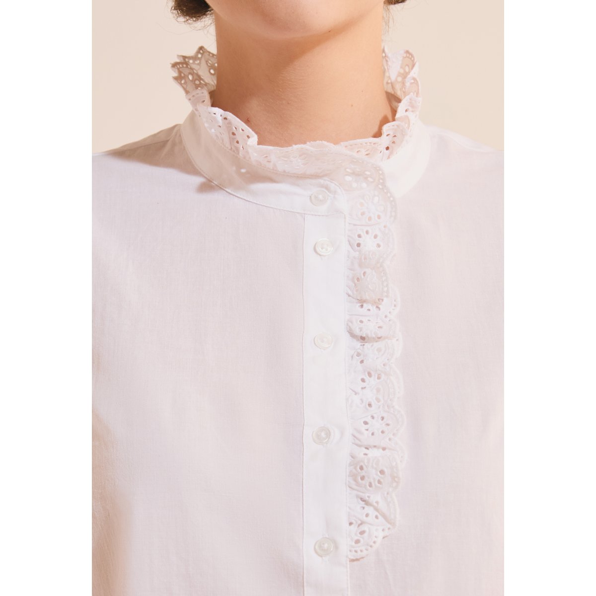 ETAM CHEMISE CARLA BROD - CHEMISE blanc, ETAM