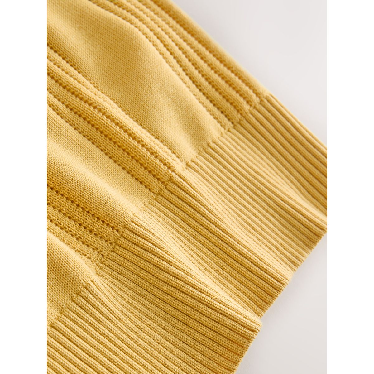Polo en maille pointelle de coton majoritaire jaune, NEXT