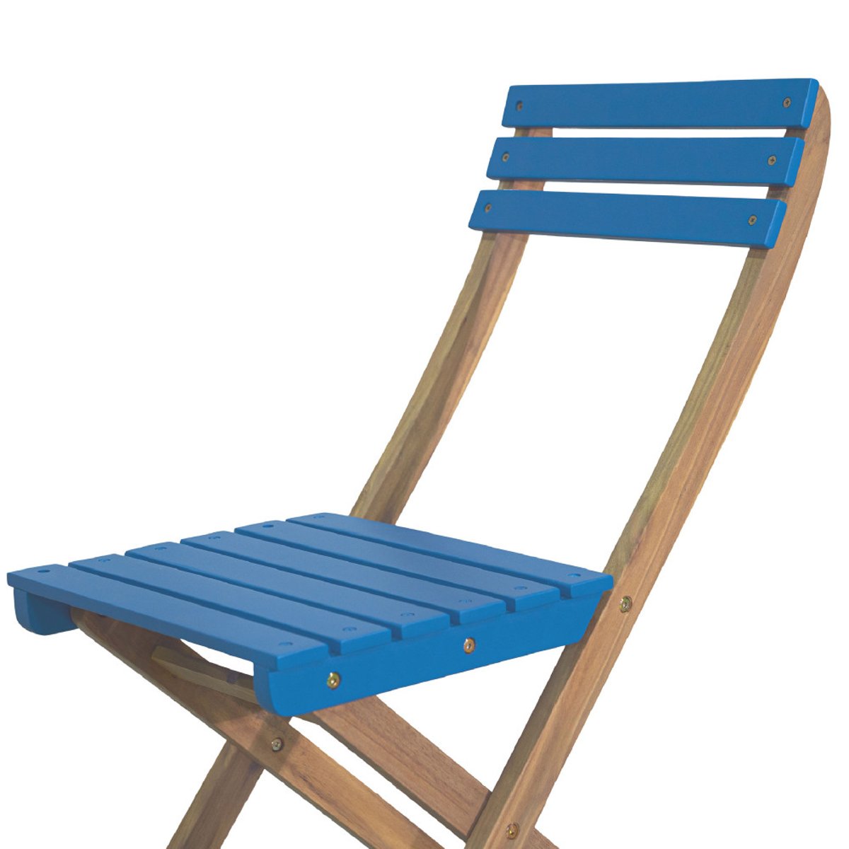 Ensemble table de jardin pliante bistrot et 2 chaises en bois- DANA bleu, DRAWER
