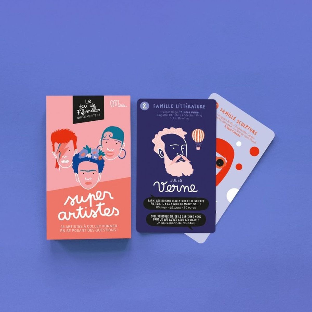 Jeu de 7 familles - Super artistes rose, MINUS EDITIONS