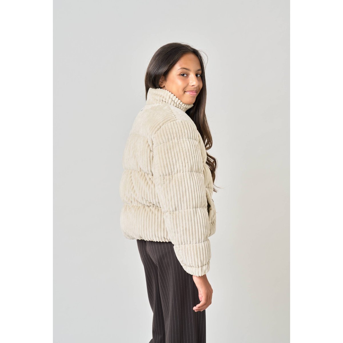 Blouson fille effet velours côtelé NOELIA cream, DEELUXE
