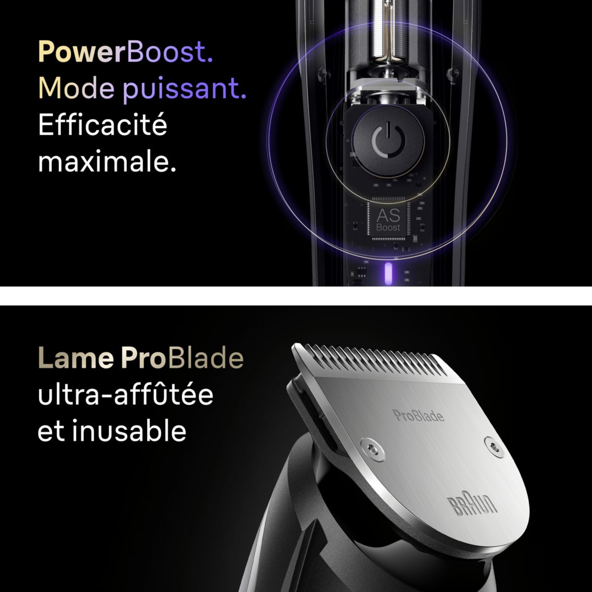 Tondeuse barbe BT9520, molette réglable, 50 hauteurs de coupe, précision 0,25 mm, autonomie 180 mn couleur unique, BRAUN