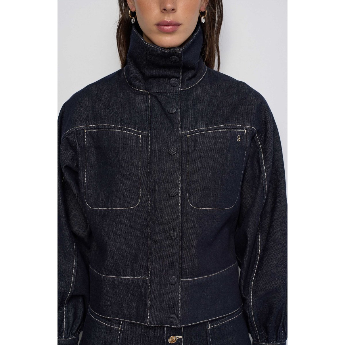 BOMBER DENIM ATELIER bleu foncé, SALSA JEANS