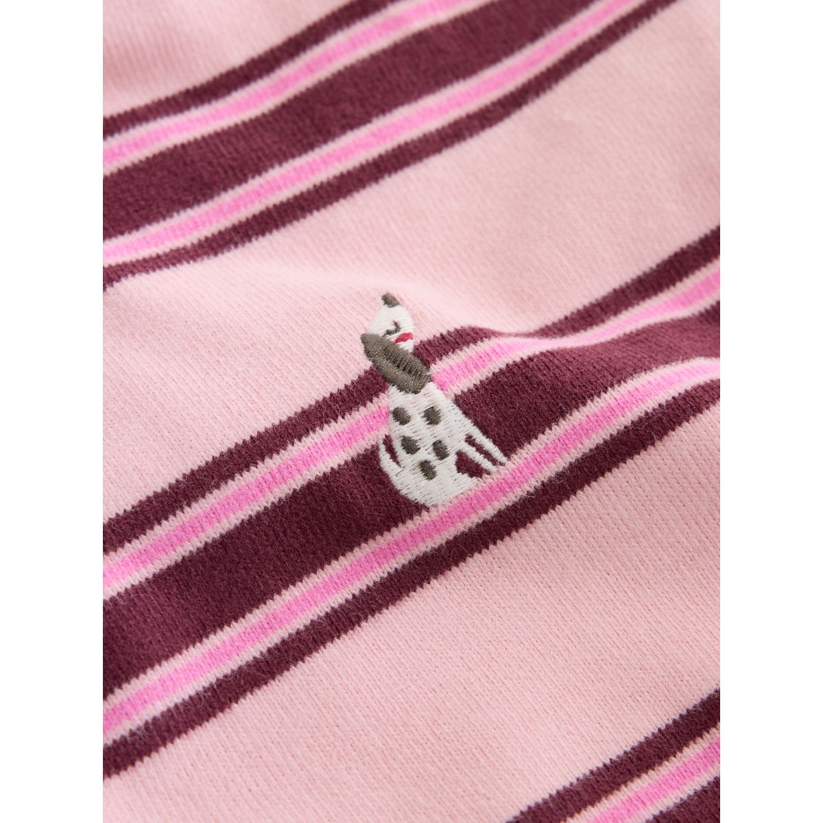 Robe sweat style rugby à manches longues rose à rayures, NEXT