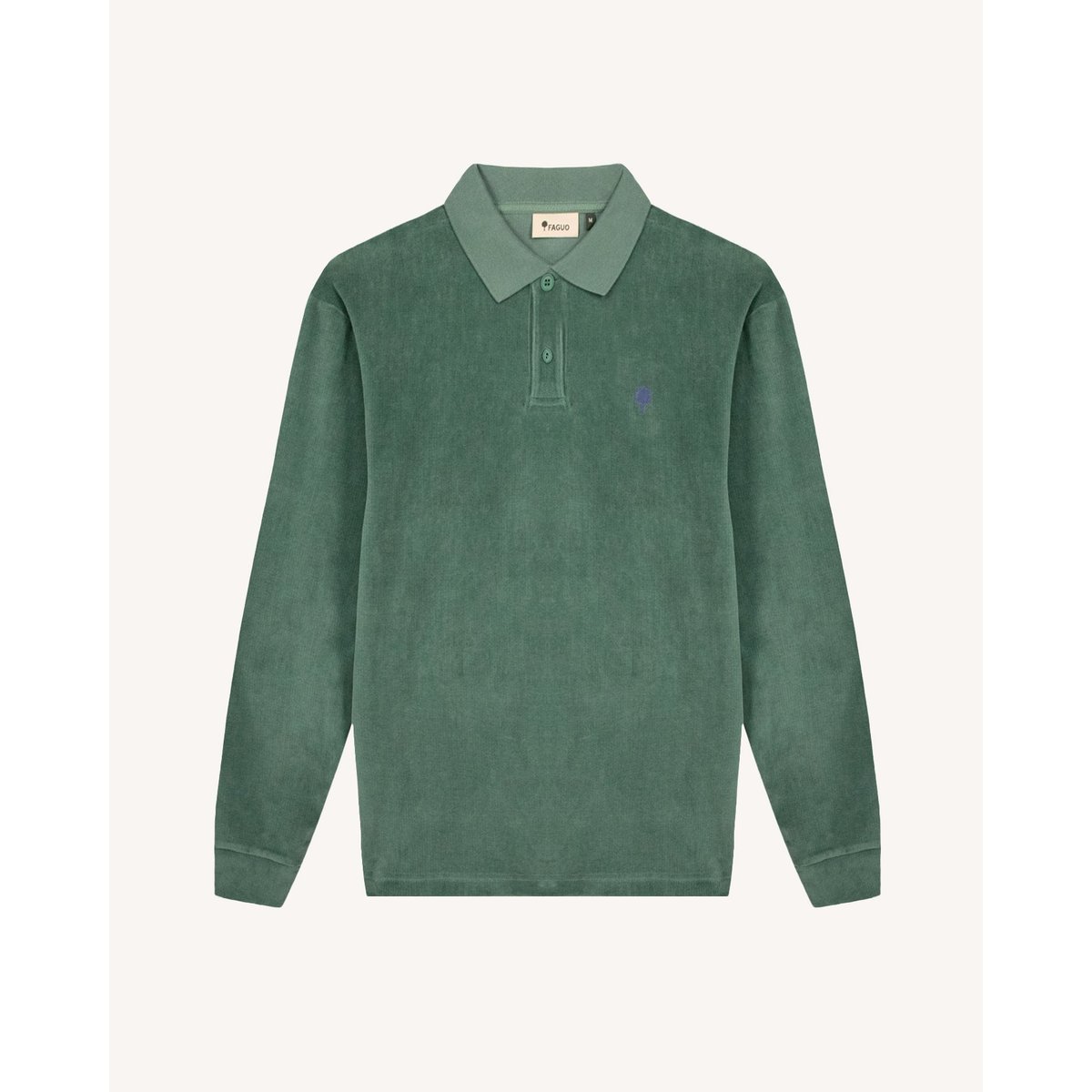 Polo en maille vert grisé, FAGUO
