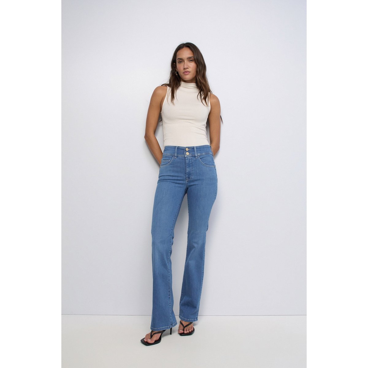 JEAN SECRET PUSH IN BOOTCUT SOFT TOUCH bleu, SALSA JEANS