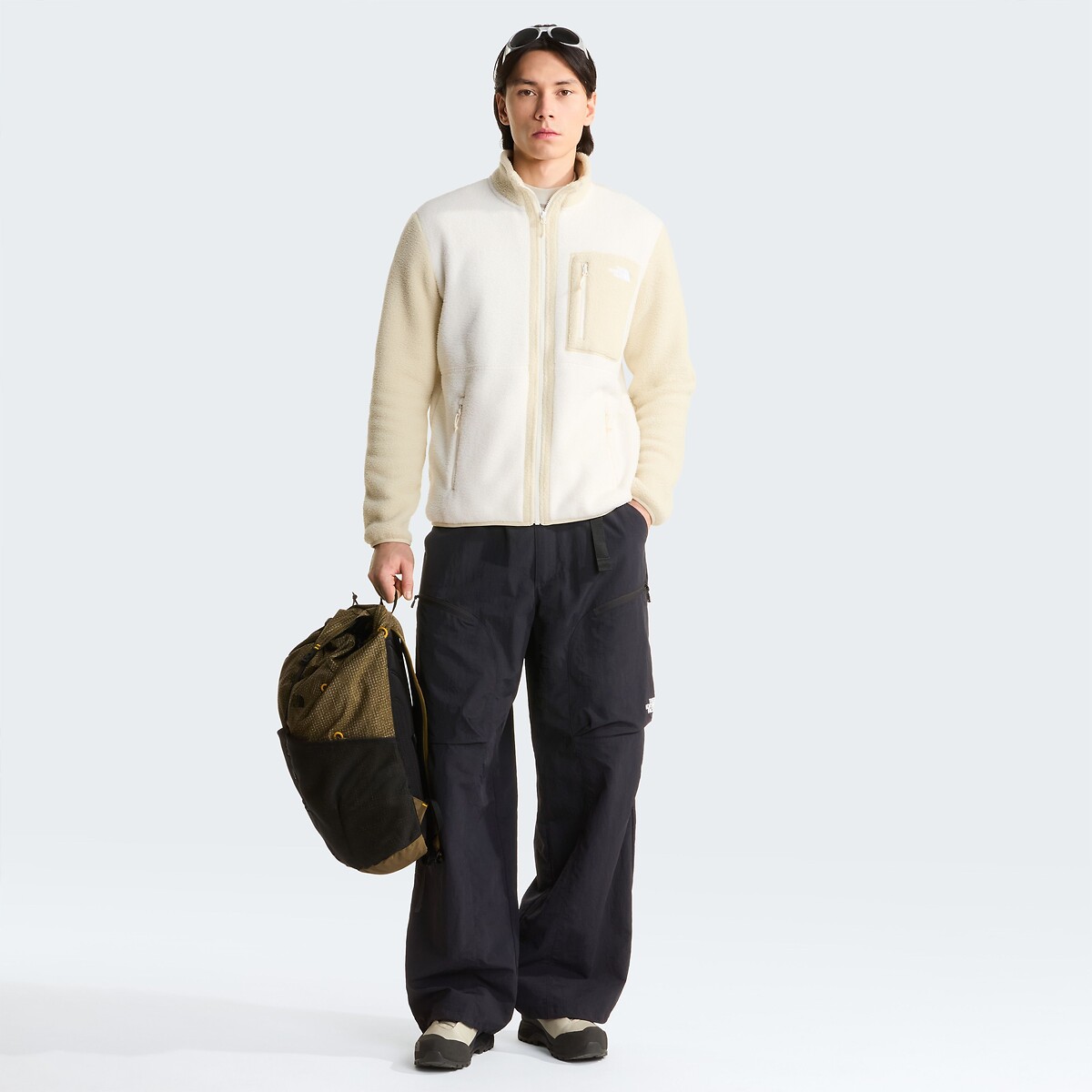 Sweat zippé col montant ecru/beige, THE NORTH FACE
