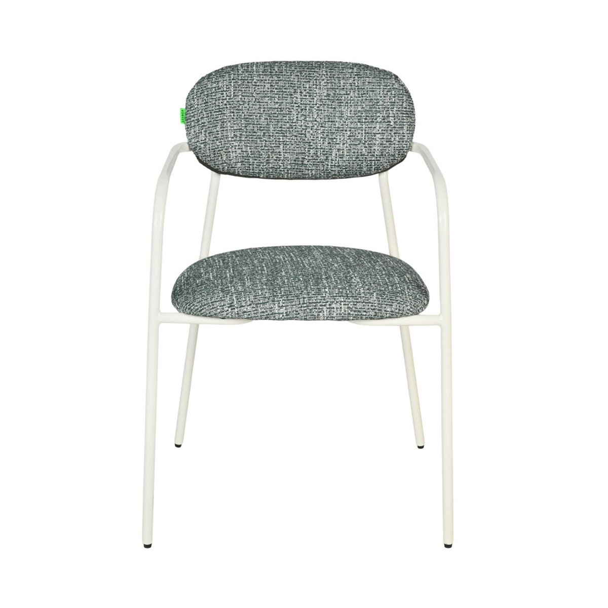 Lot de 2 fauteuils de table en tissu pieds métal- ANATOLE vert, DRAWER