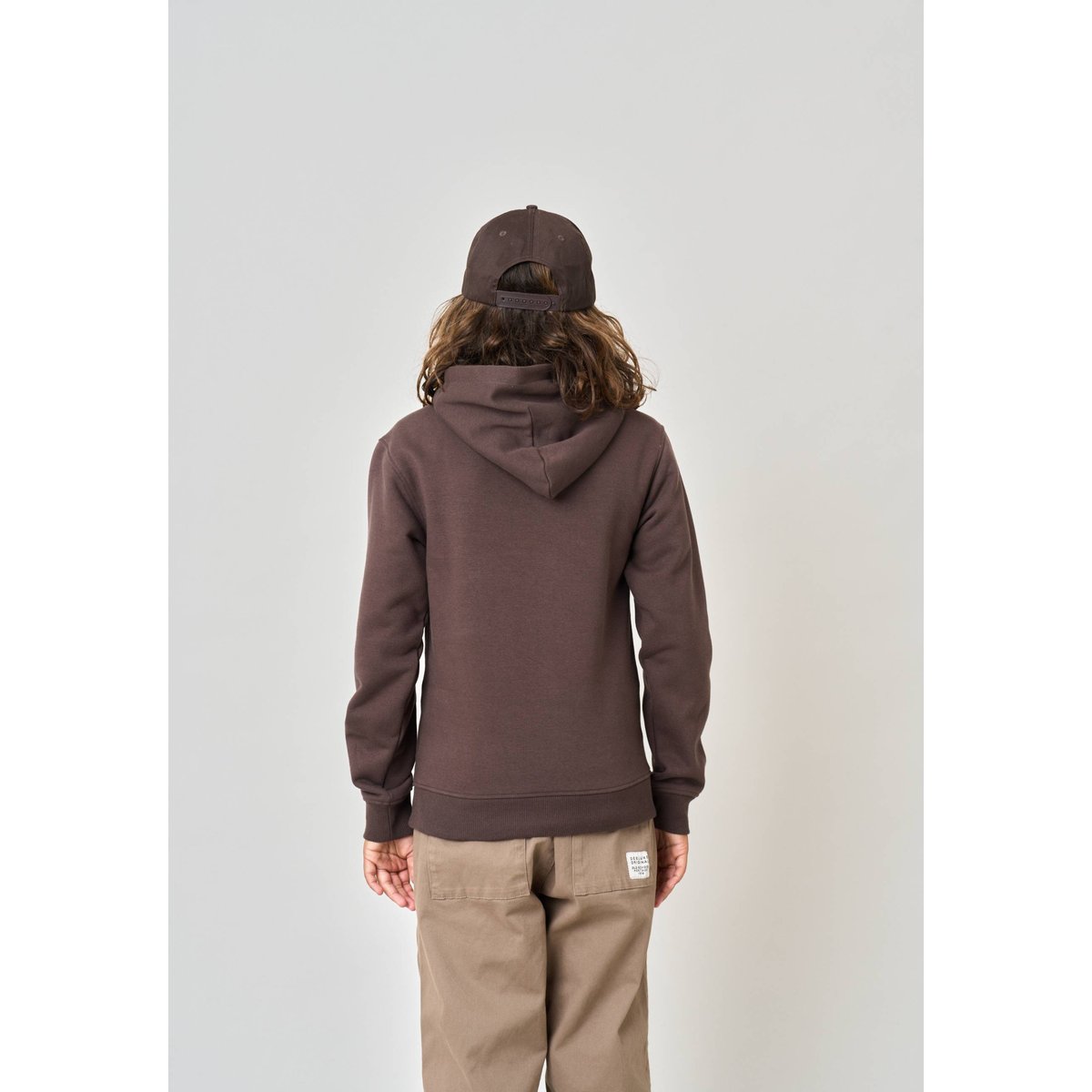 Sweat à capuche regular garçon imprimé deeluxe original RAWJORN espresso, DEELUXE