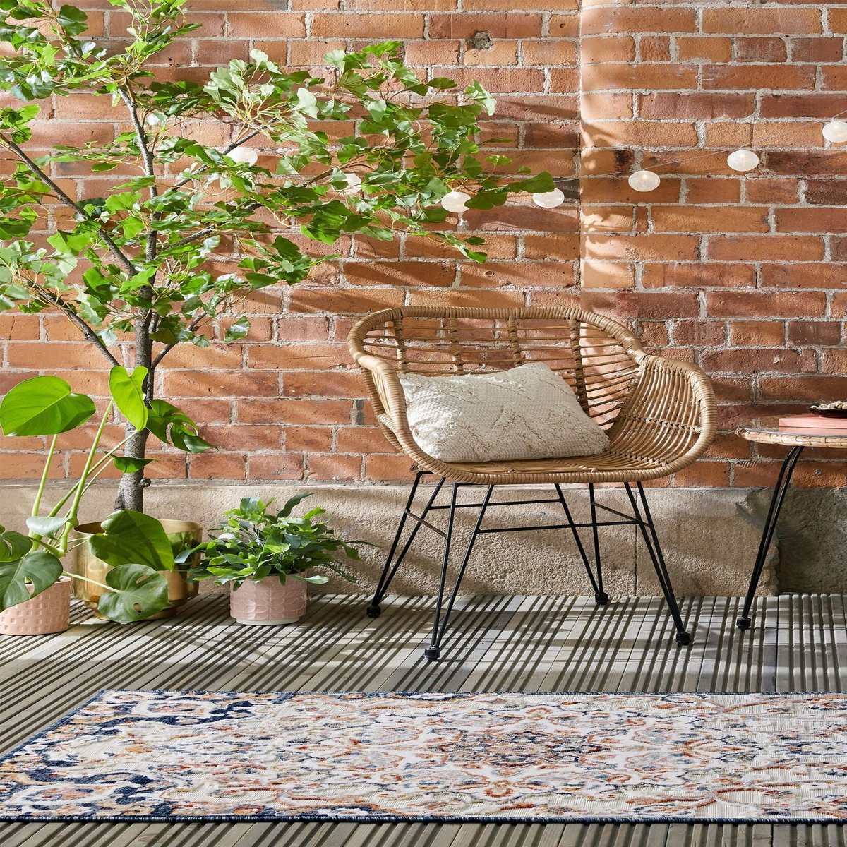 Tapis extérieur de couloir MABEL bleu, FLAIR RUGS