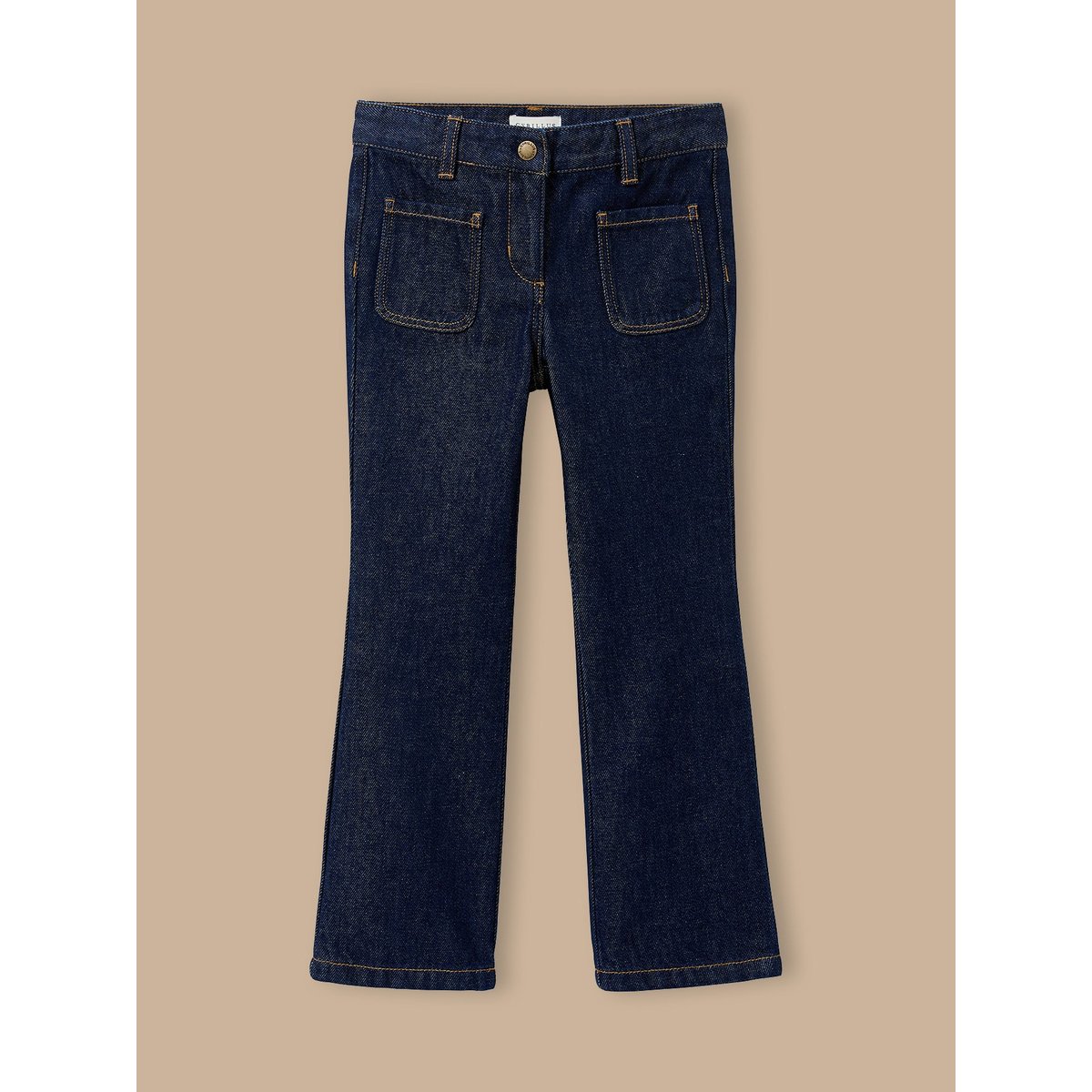 Pantalon flare denim denim brut, CYRILLUS