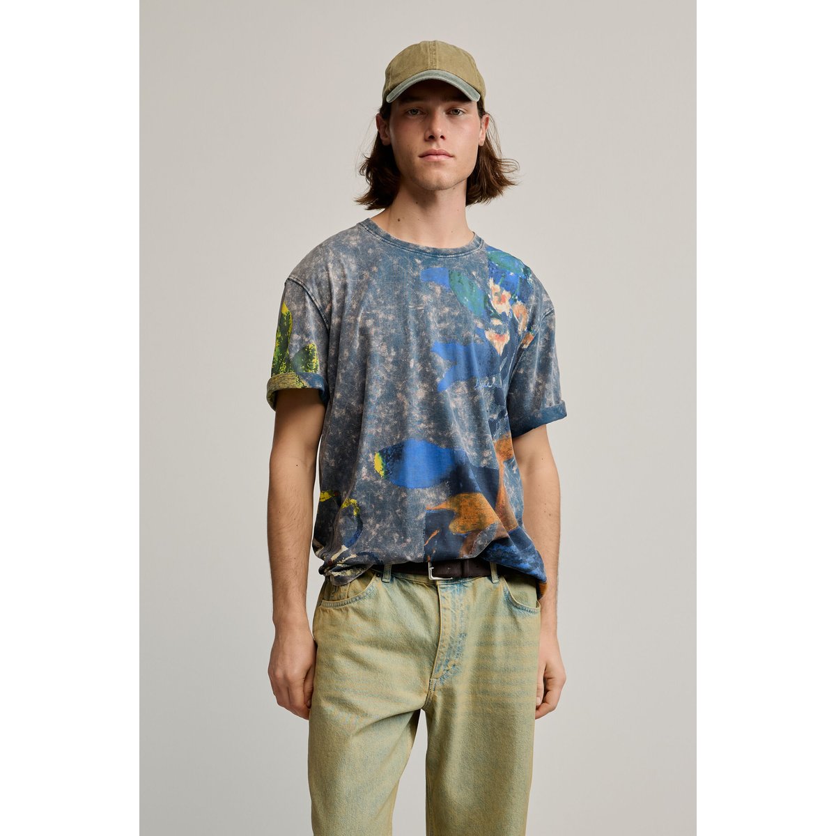 T-shirt imprimée arty bleu, DESIGUAL