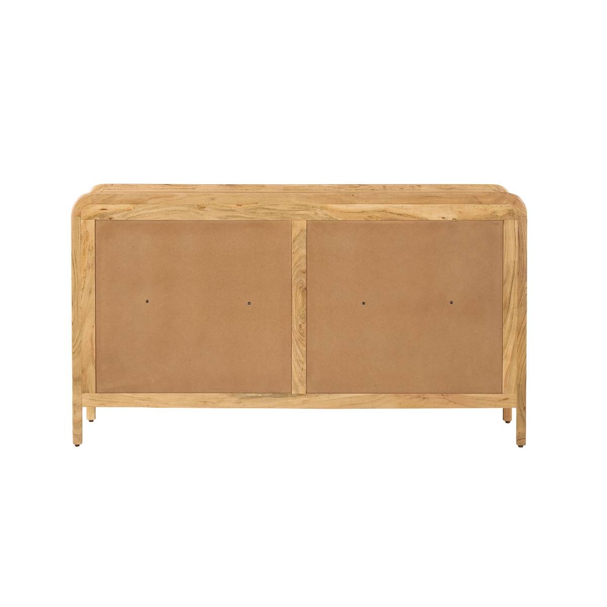 Buffet 4 portes en bois d'acacia CESAR noir, MADE IN MEUBLES
