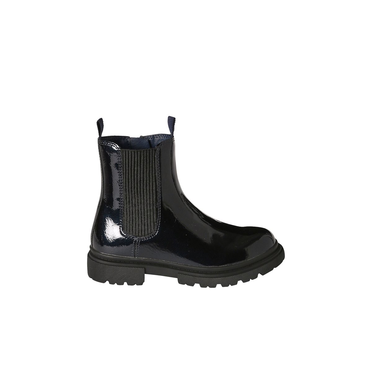 Boots synthétique zippées et élastiquées marine, VERTBAUDET