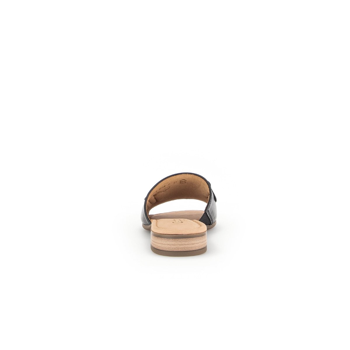 Sandales en cuir lisse noir lisse, GABOR