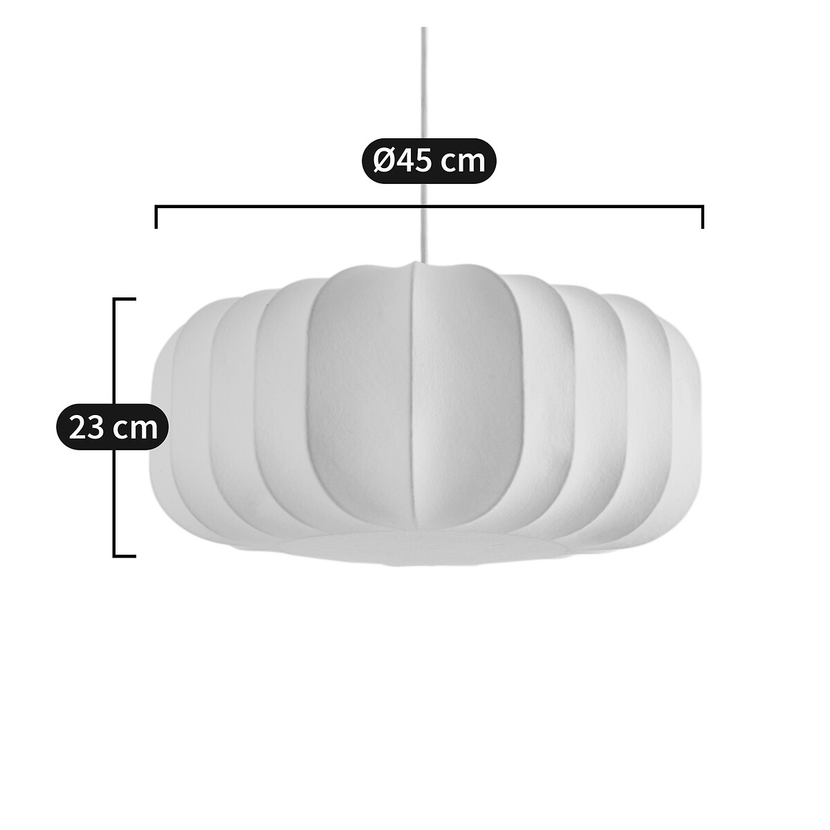 Lámpara de techo 45 x 23 cm, Palupo blanco, LA REDOUTE INTERIEURS