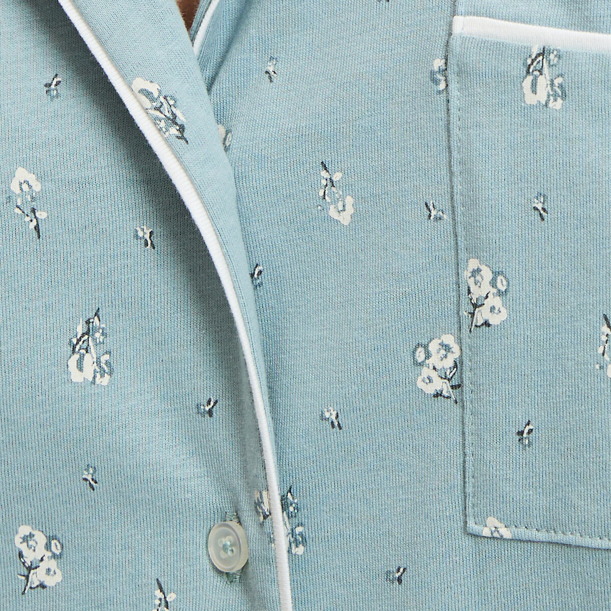 Pyjama imprimé fleuri en jersey de coton imprimé, ANNE WEYBURN