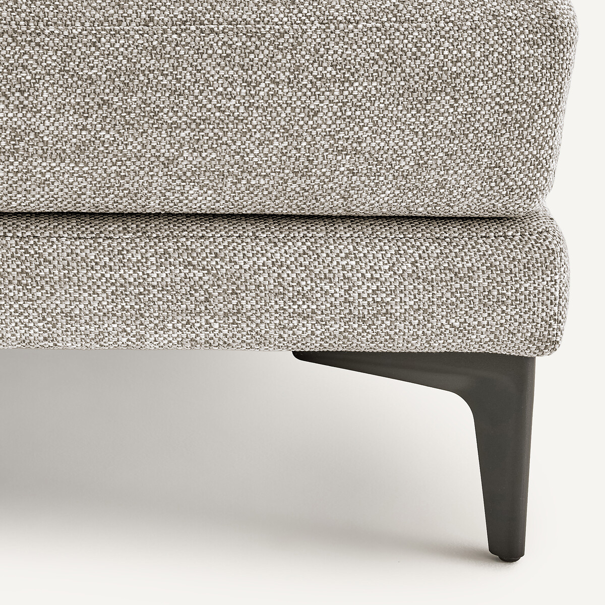 Voetensteun met dienblad, structuurmix, MODERNISTE, ontwerp Emmanuel Gallina beige , EMMANUEL GALLINA X AM.PM