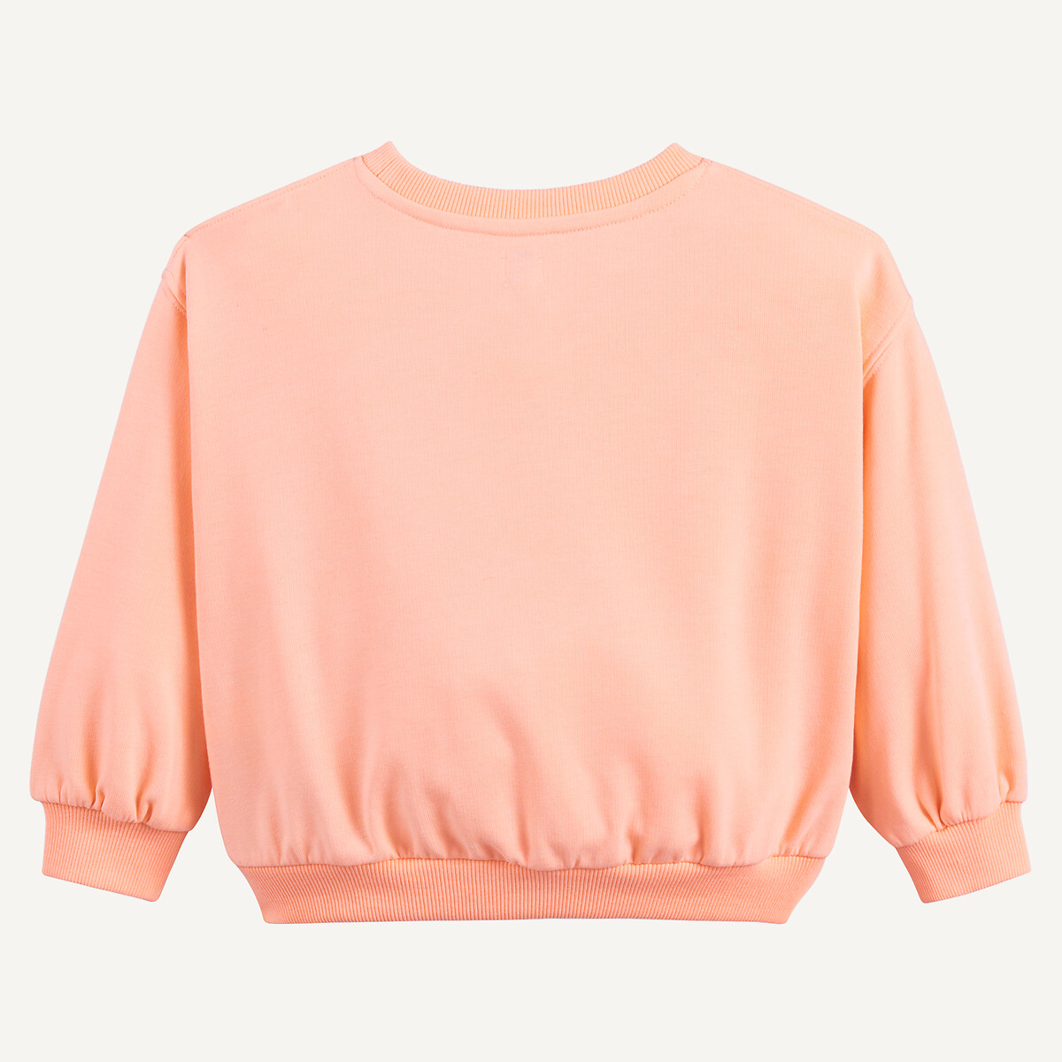 Sweat col rond en molleton, motif coquillages rose, LA REDOUTE COLLECTIONS