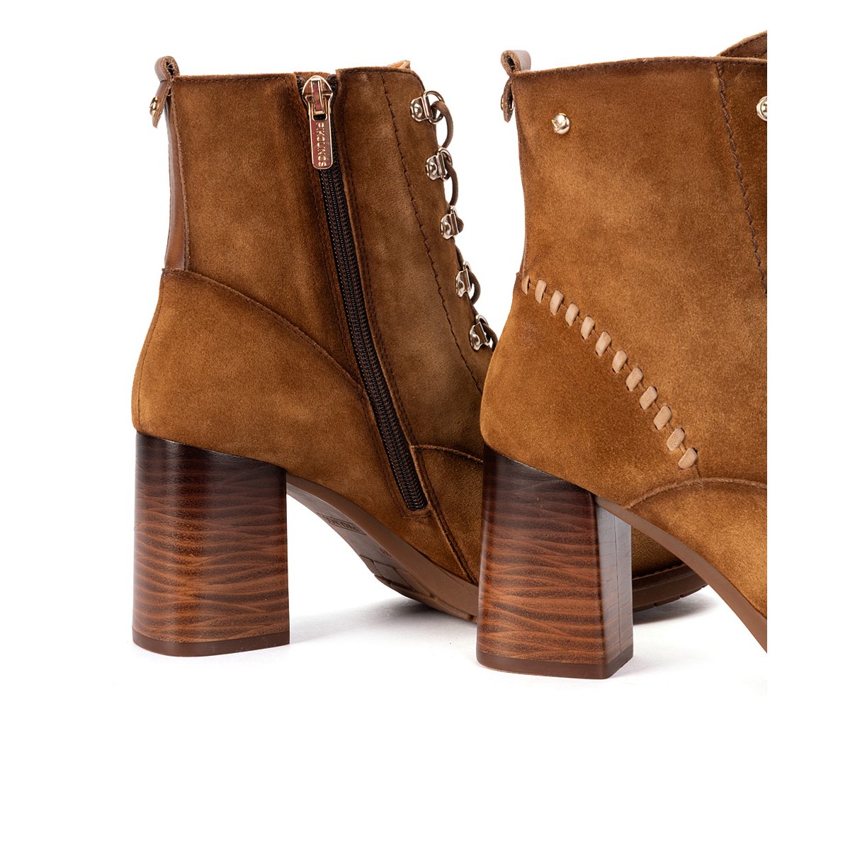 Bottines à talon cuir Palencia brandy, PIKOLINOS