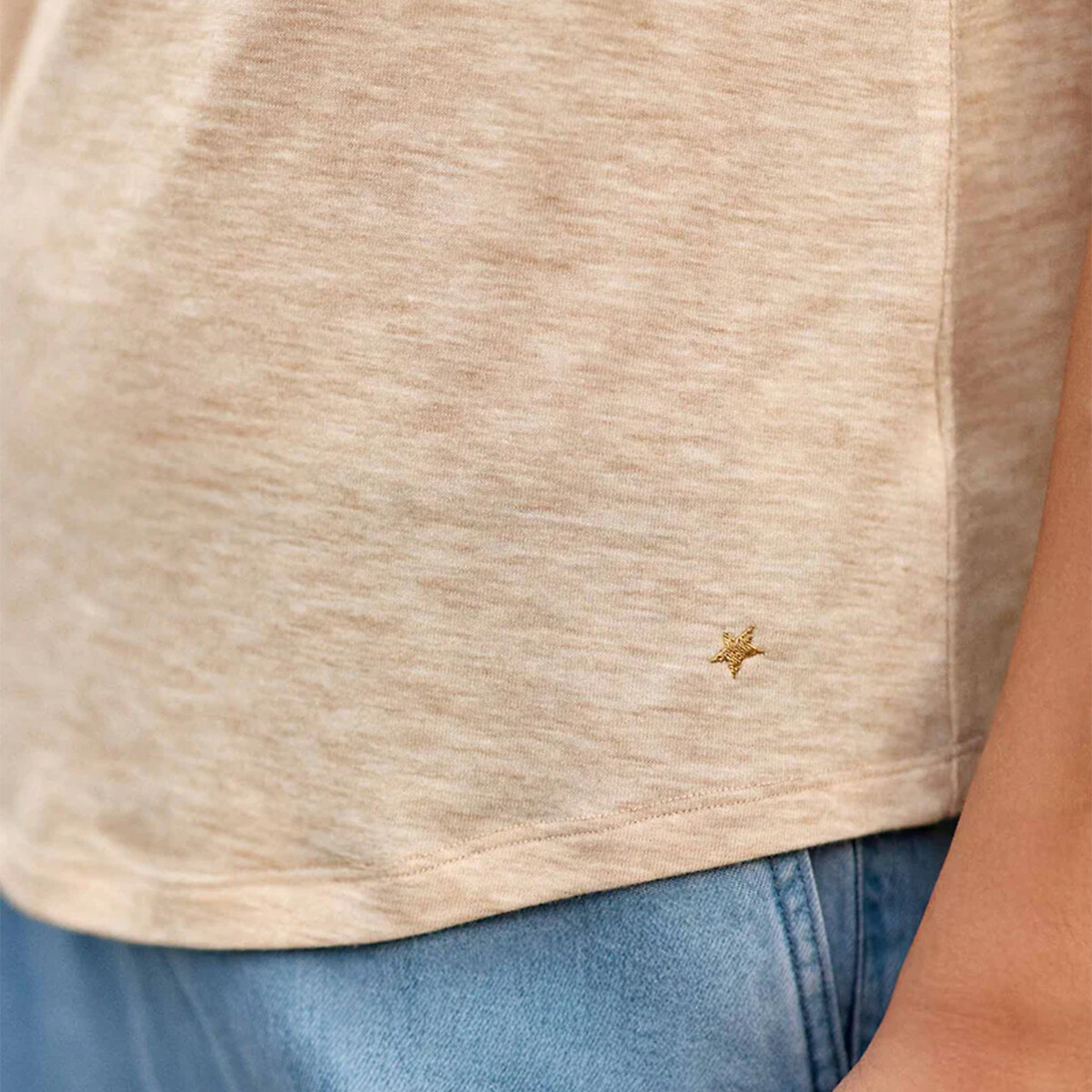 Canotta con scollo rotondo, DIANE beige, LA PETITE ETOILE