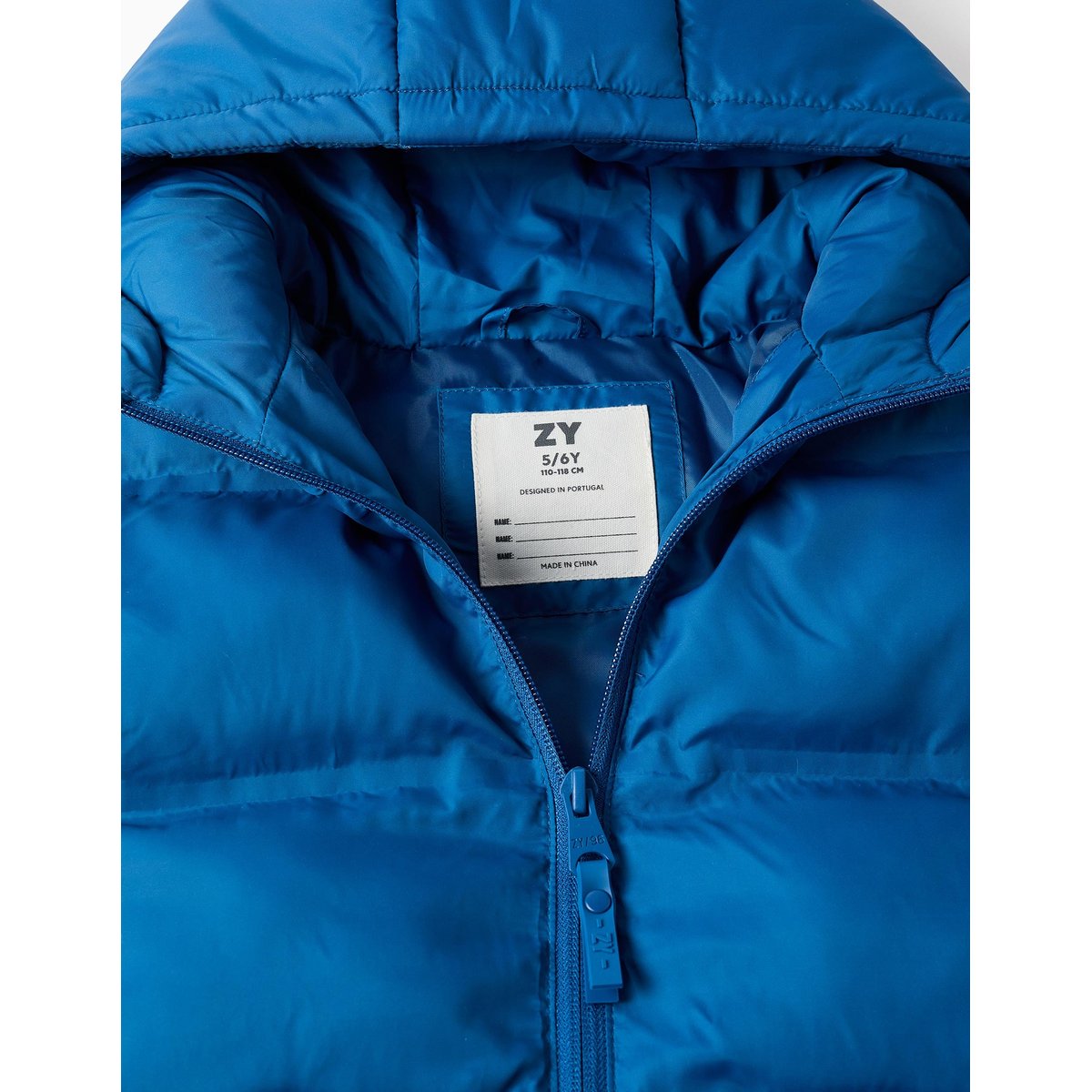 Doudoune thermique avec capuche et poches bleu, ZIPPY