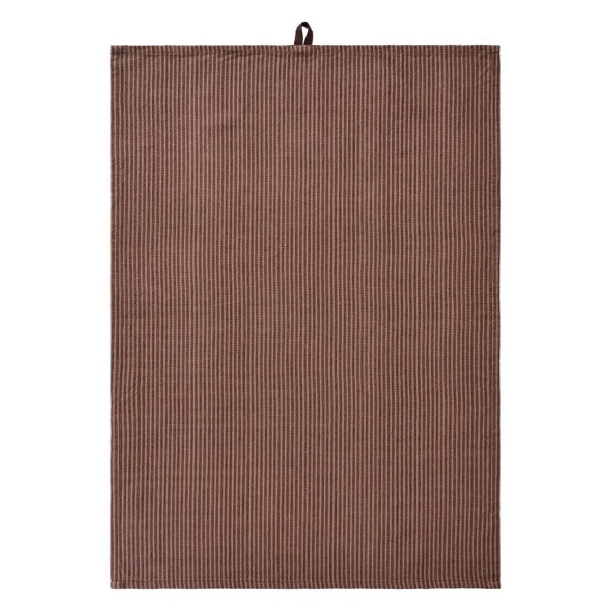 Torchon coton fines rayures brun, IB LAURSEN