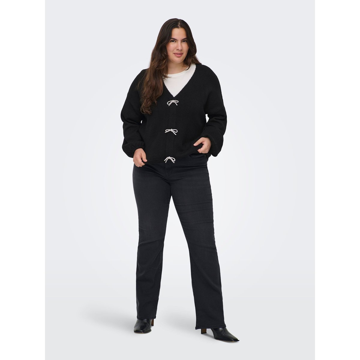 Pull En Maille noire - black, ONLY CARMAKOMA