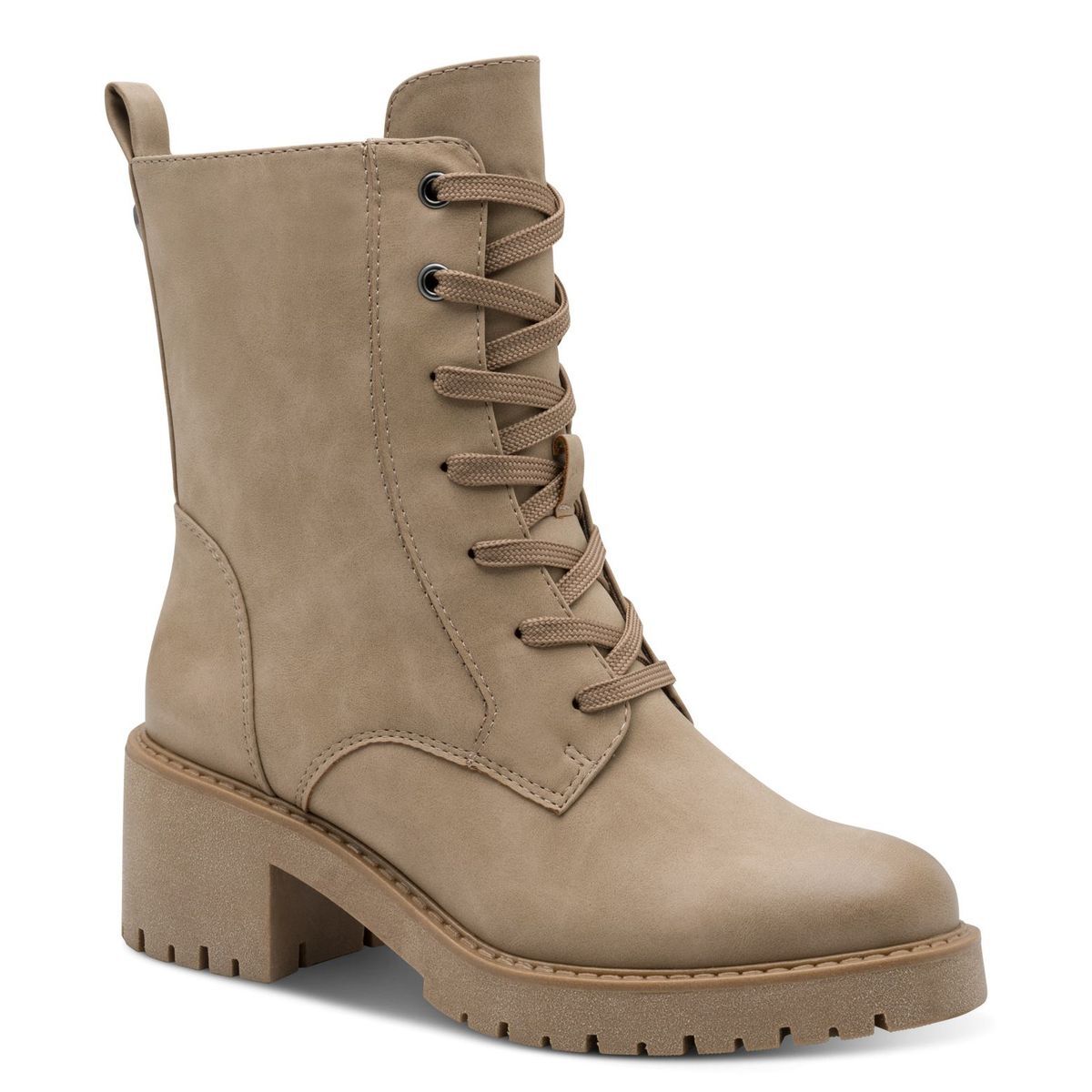Bottine talon bloc marron taupe, MARCO TOZZI