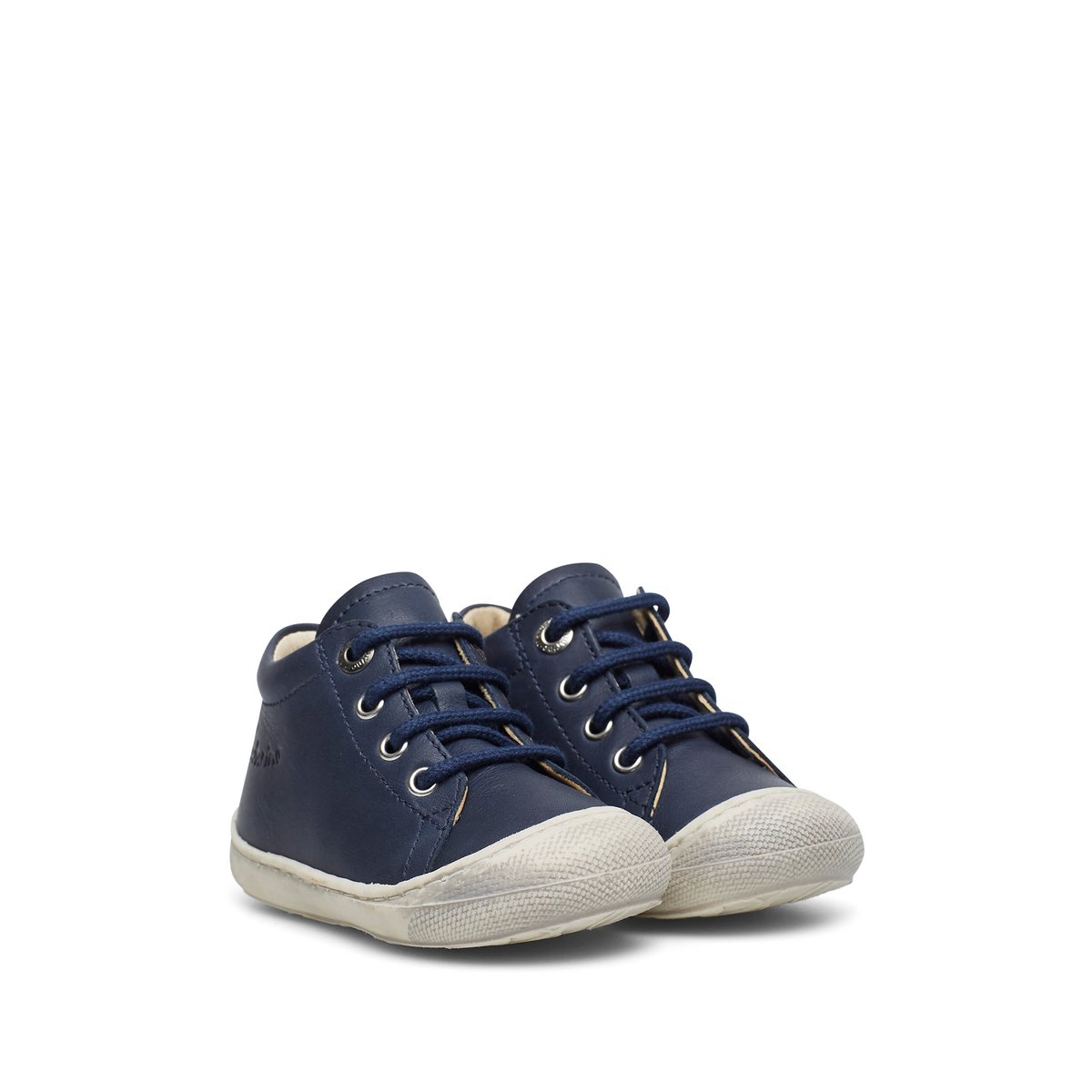 Chaussures premiers pas en cuir nappa COCOON marine, NATURINO