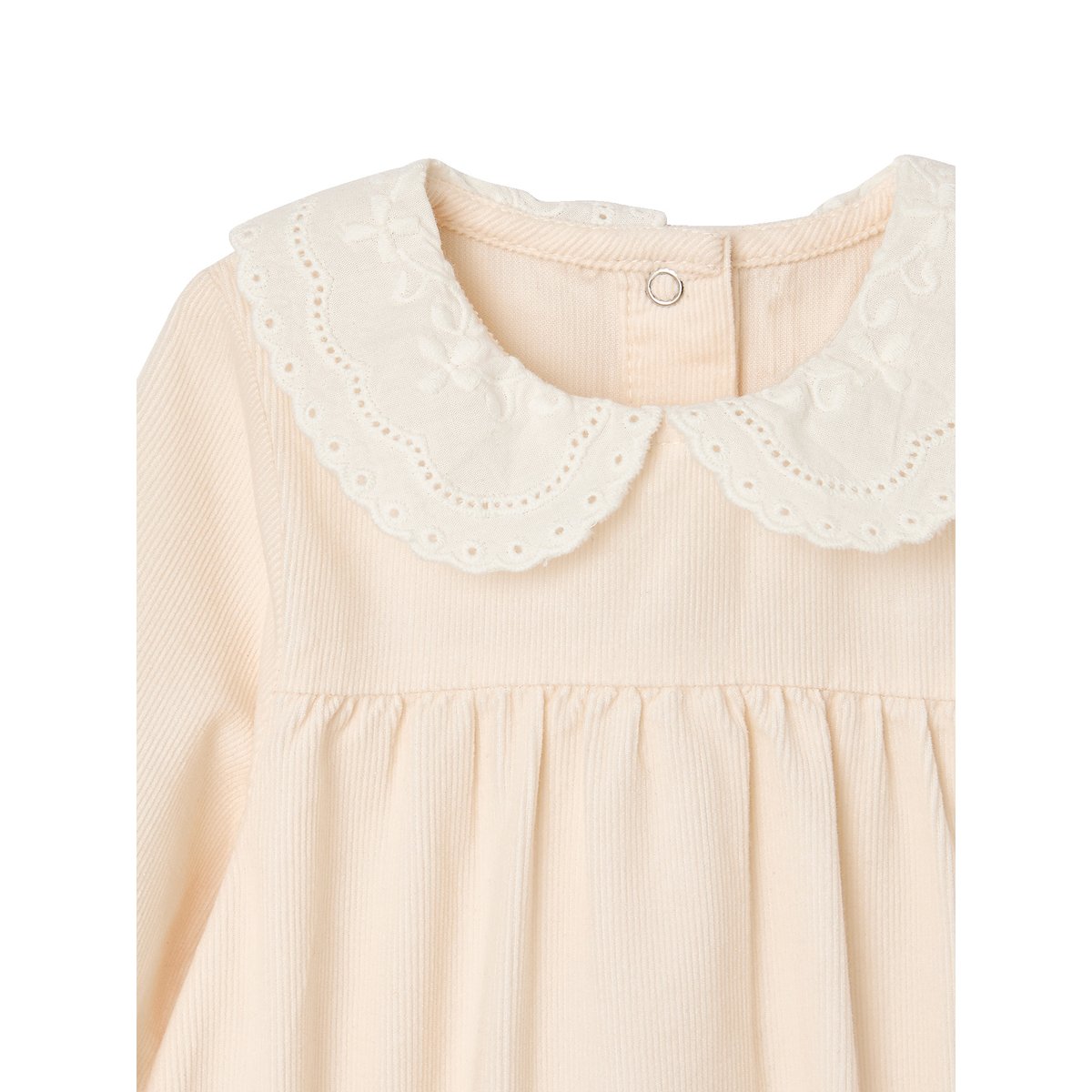 Ensemble barboteuse et collants naissance écru, VERTBAUDET