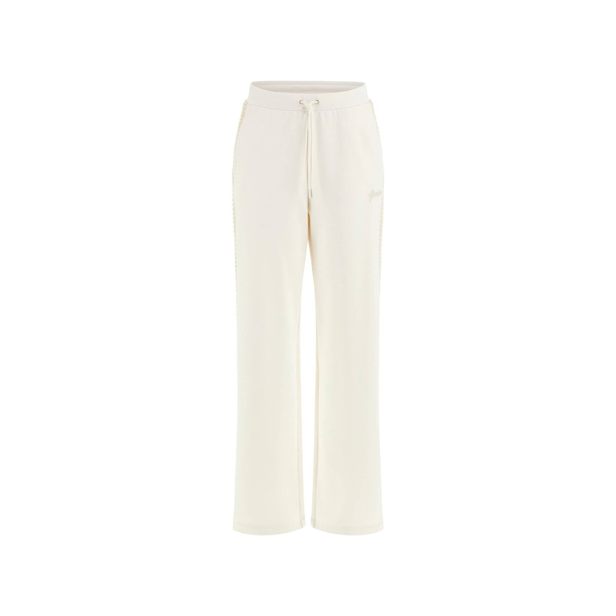 Pantalon Survêtement Palazzo Sequin Jambe Large crème, GUESS