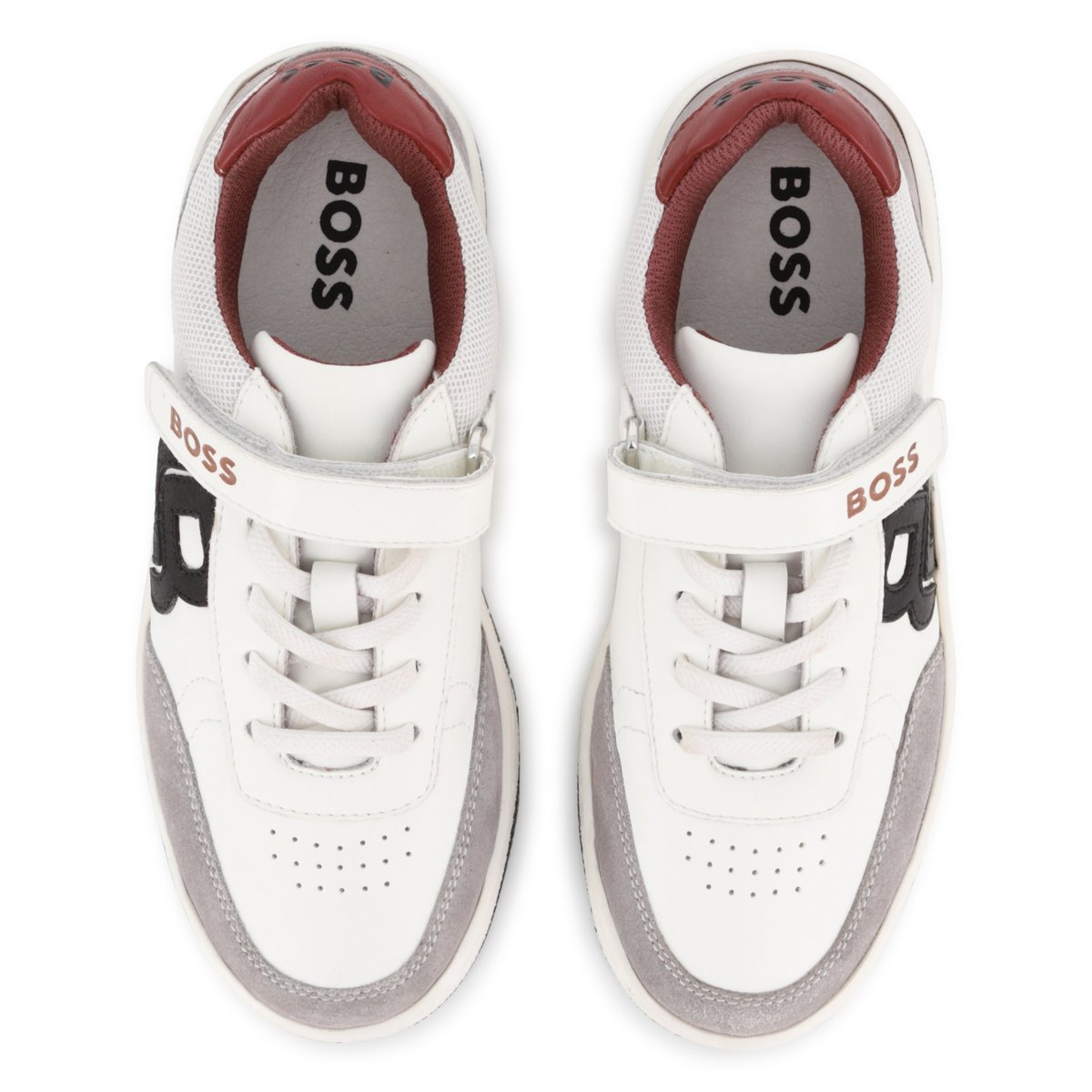 Baskets basses à lacets blanc, BOSS KIDSWEAR