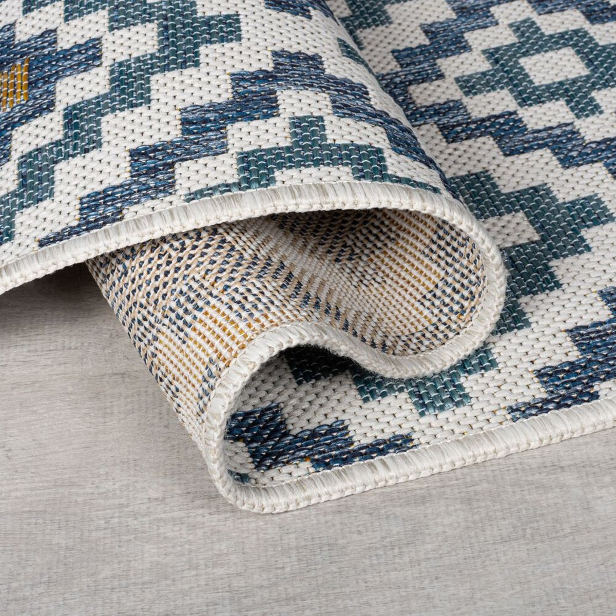 Tapis extérieur ZIA bleu, FLAIR RUGS