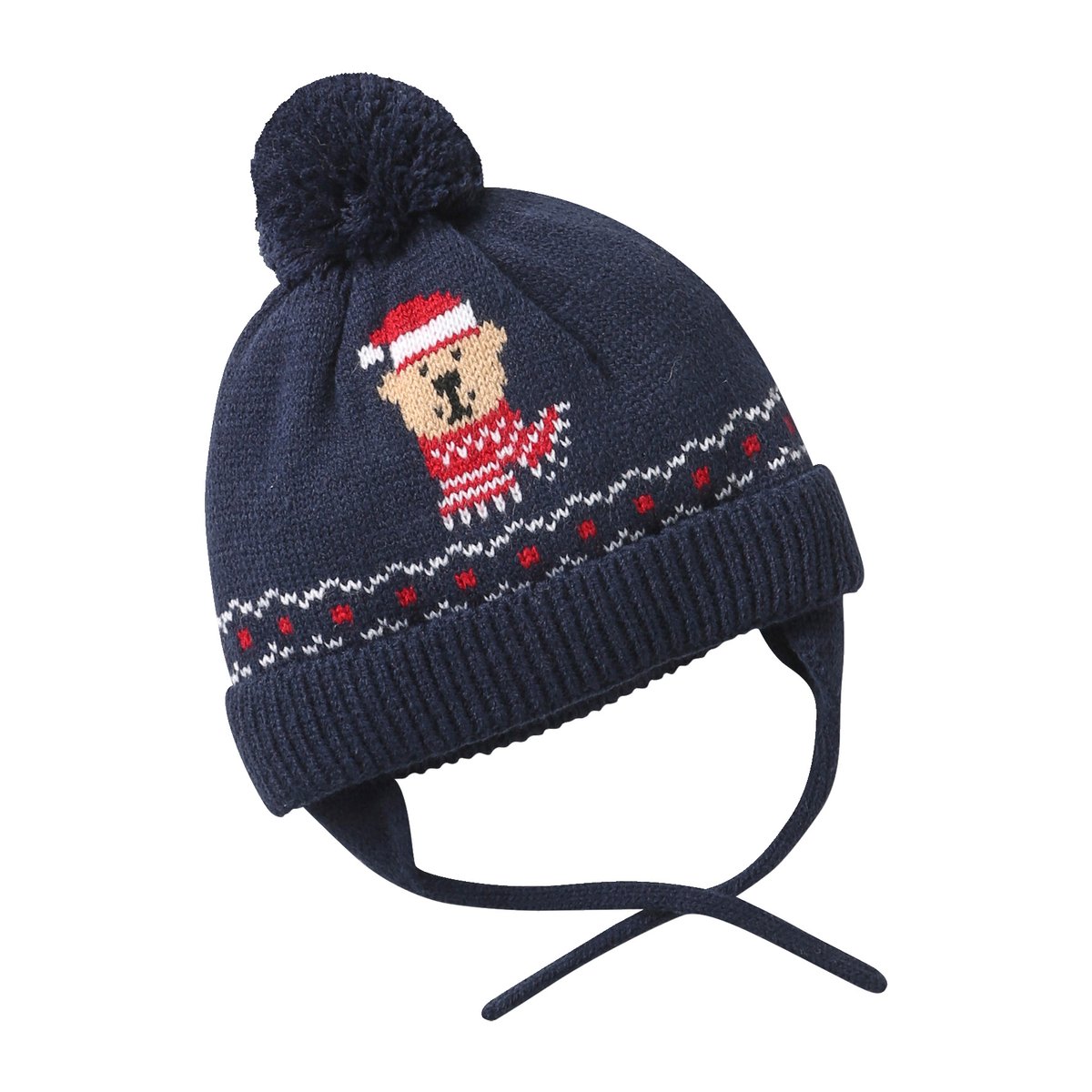 Ensemble bonnet, snood et moufles marine, VERTBAUDET