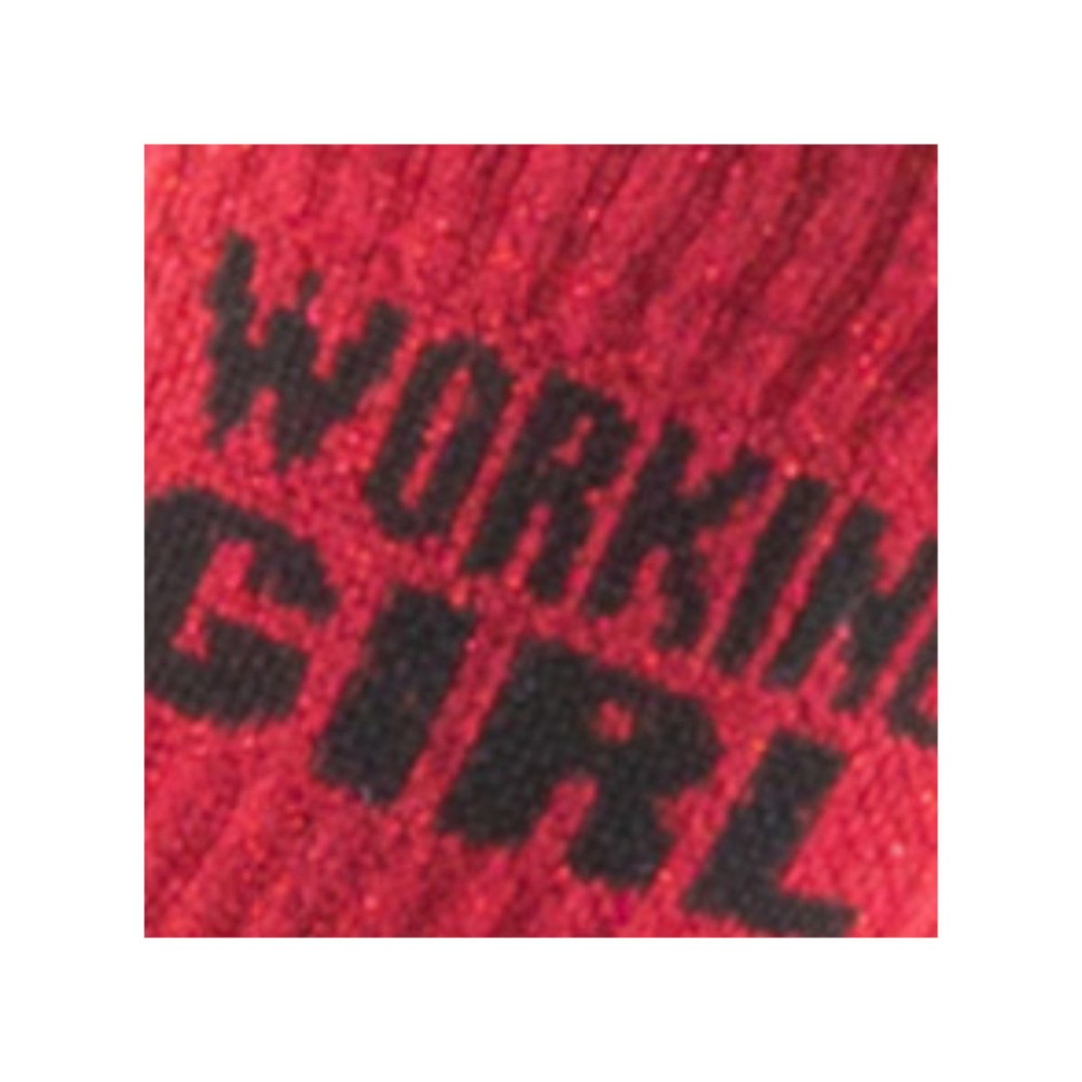 Socquettes pailletée à message 'Working girl' Coton majoritaire rouge, KINDY