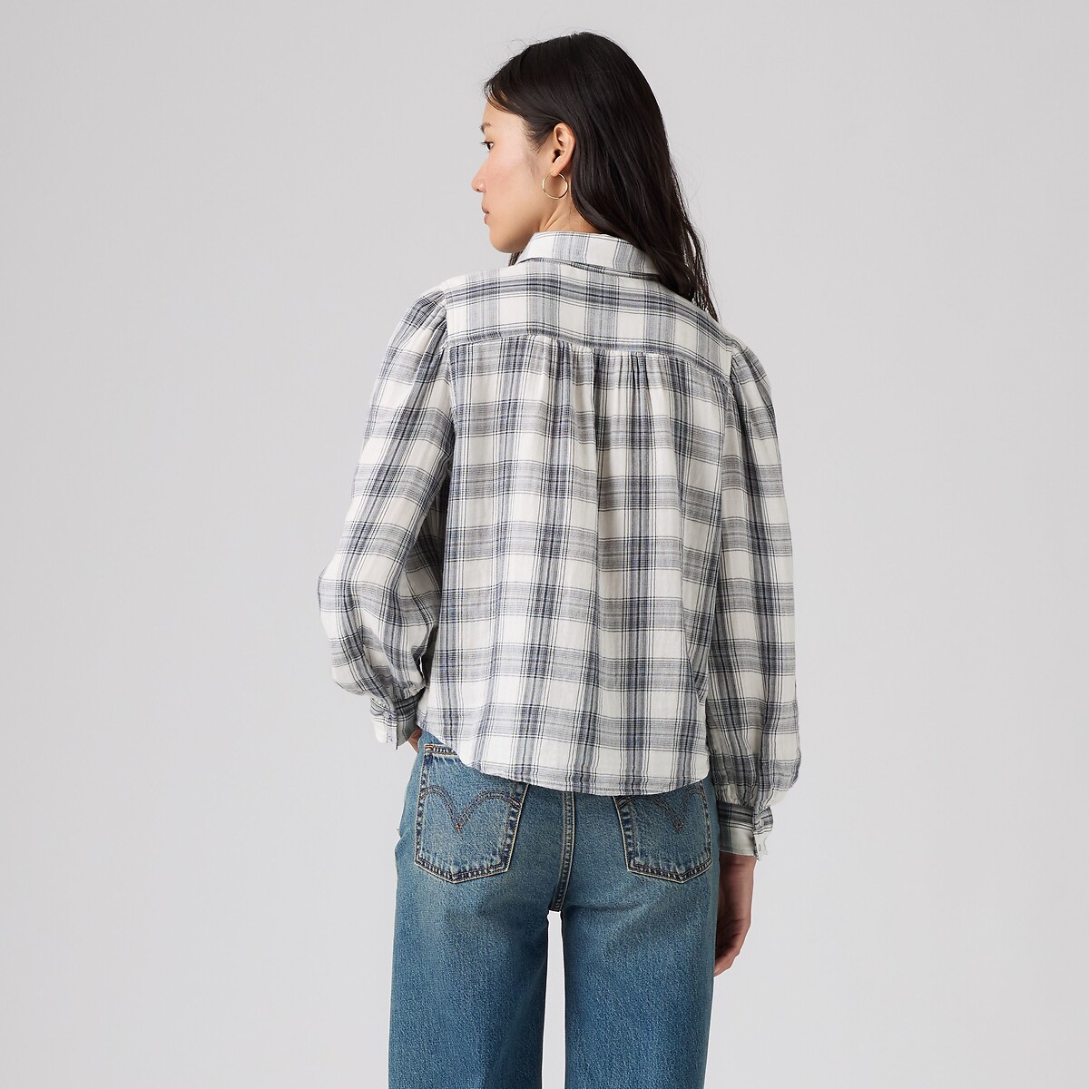 Checked Long Sleeve Shirt blue/white checks, LEVI'S