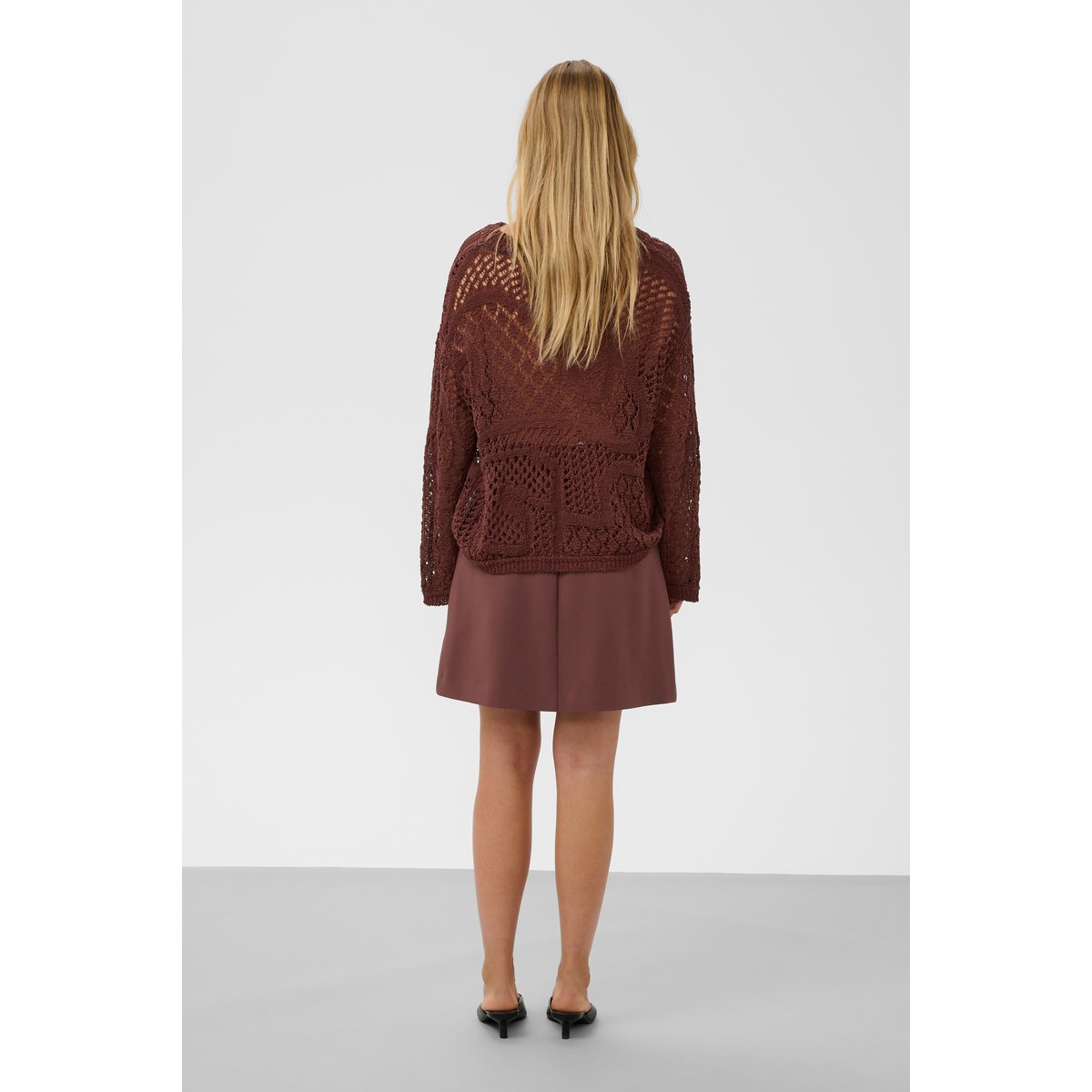 Pullover tricoté marron brown stone, SOAKED IN LUXURY