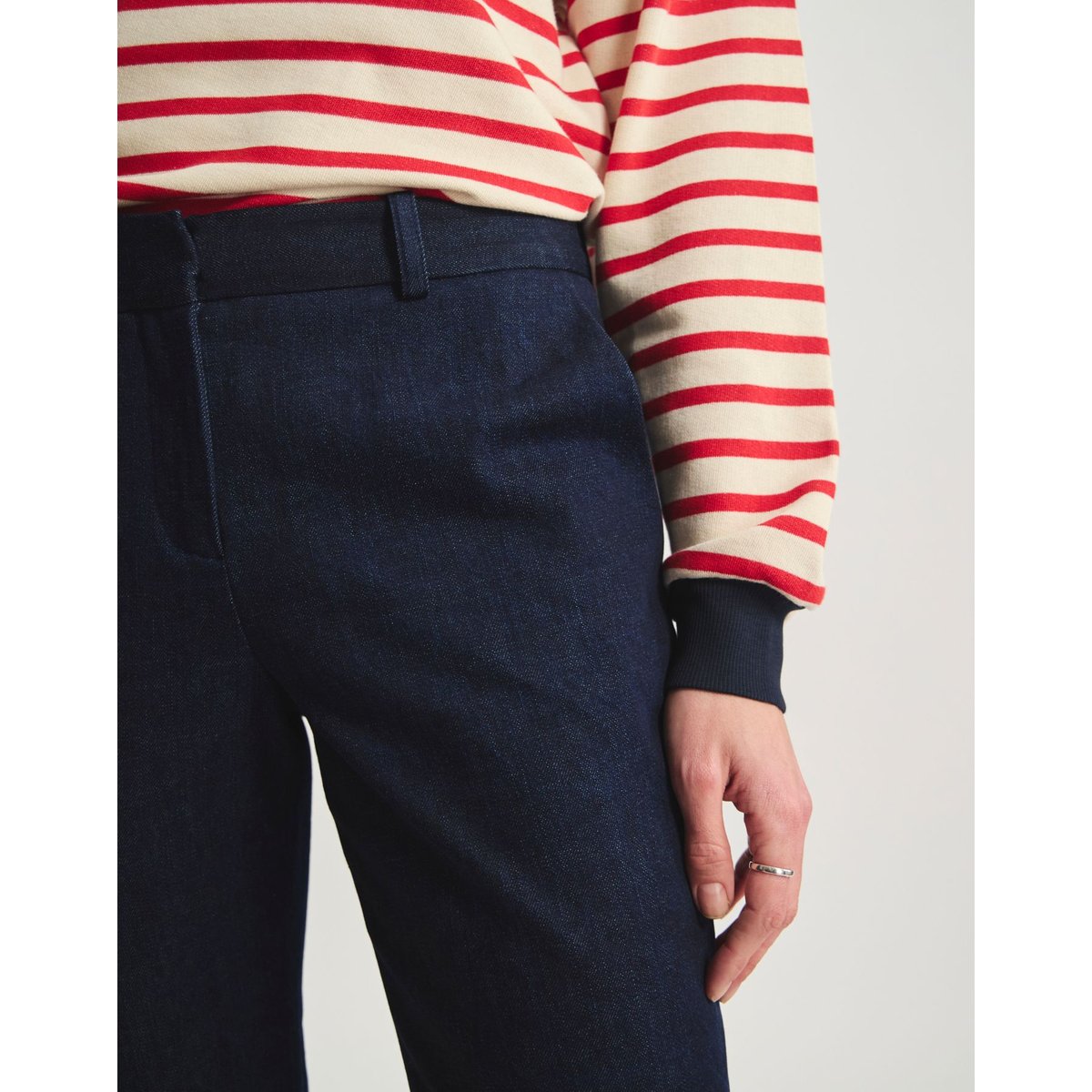 Pantalon Audrey en coton bleu, INES DE LA FRESSANGE PARIS