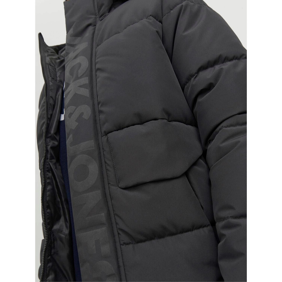 Blusão com capuz preto , JACK & JONES JUNIOR