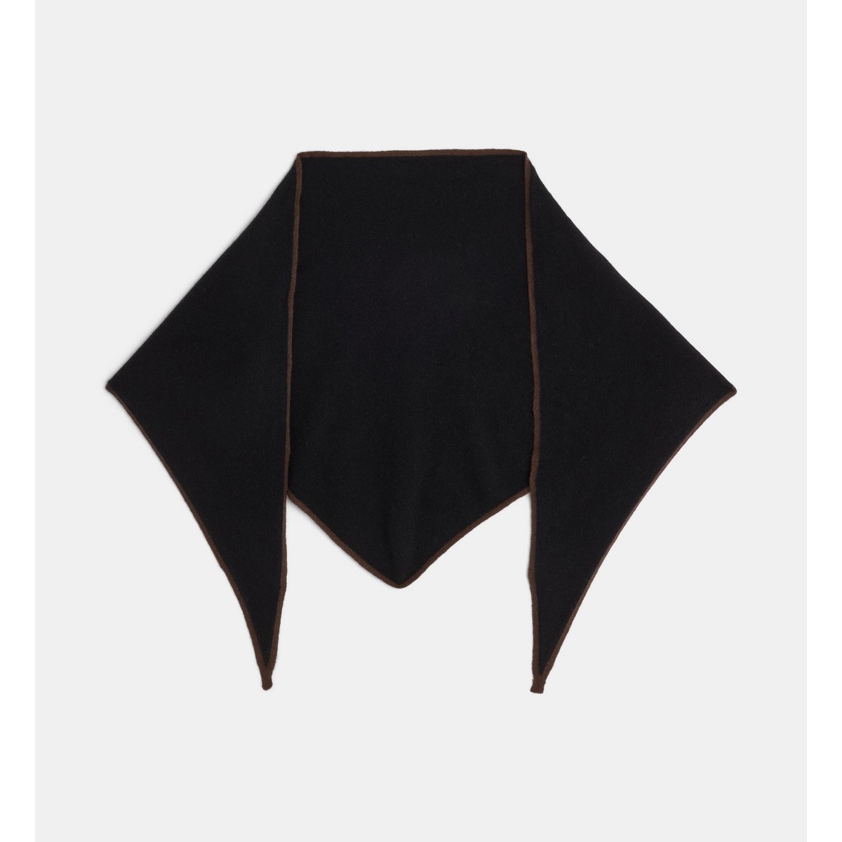 Echarpe triange slubon t cachemire noir et marron, GALERIES LAFAYETTE