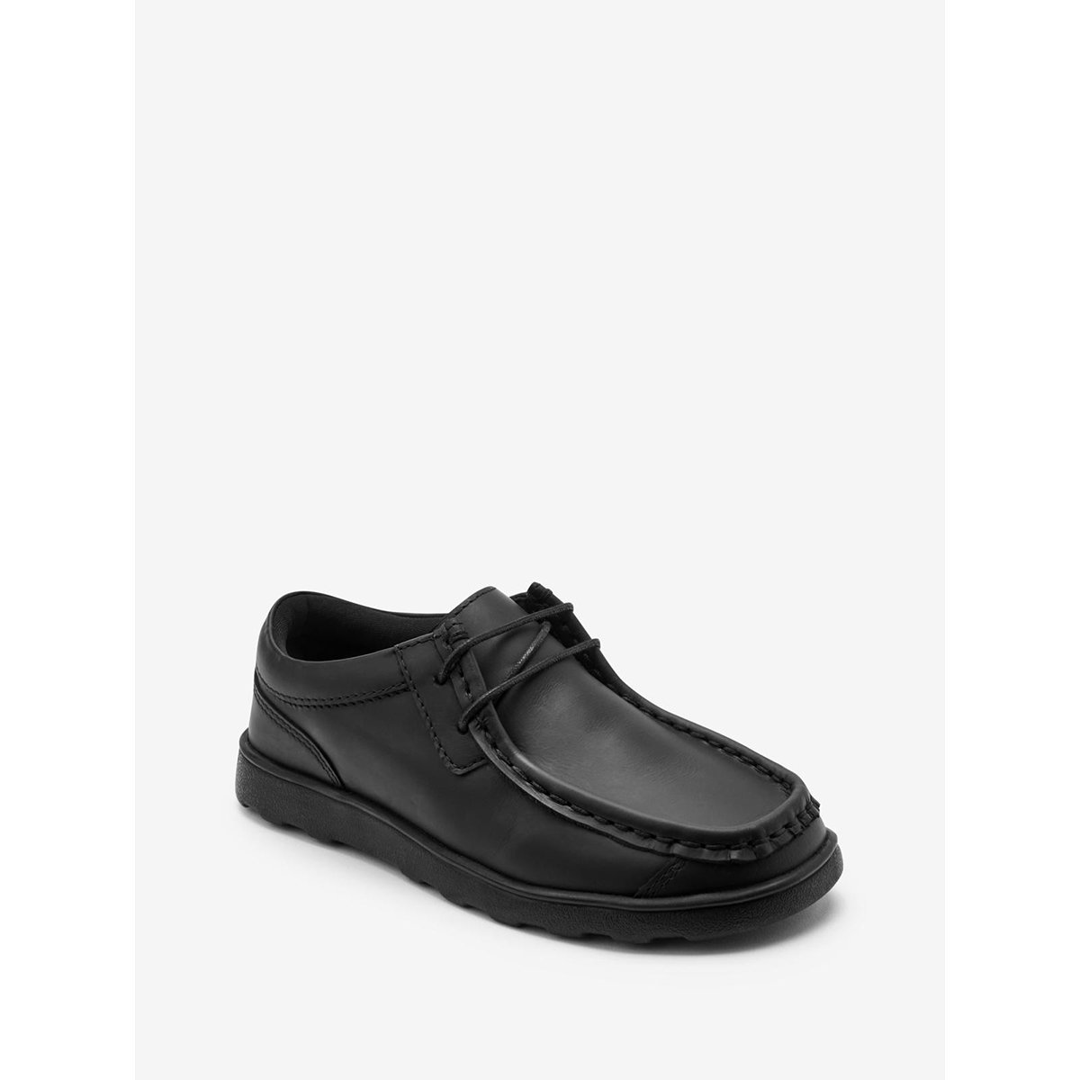 Chaussures En Cuir À Lacets Wallabee noir, NEXT