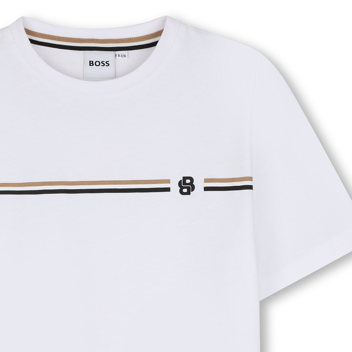 Tee-shirt manches courtes blanc, BOSS KIDSWEAR