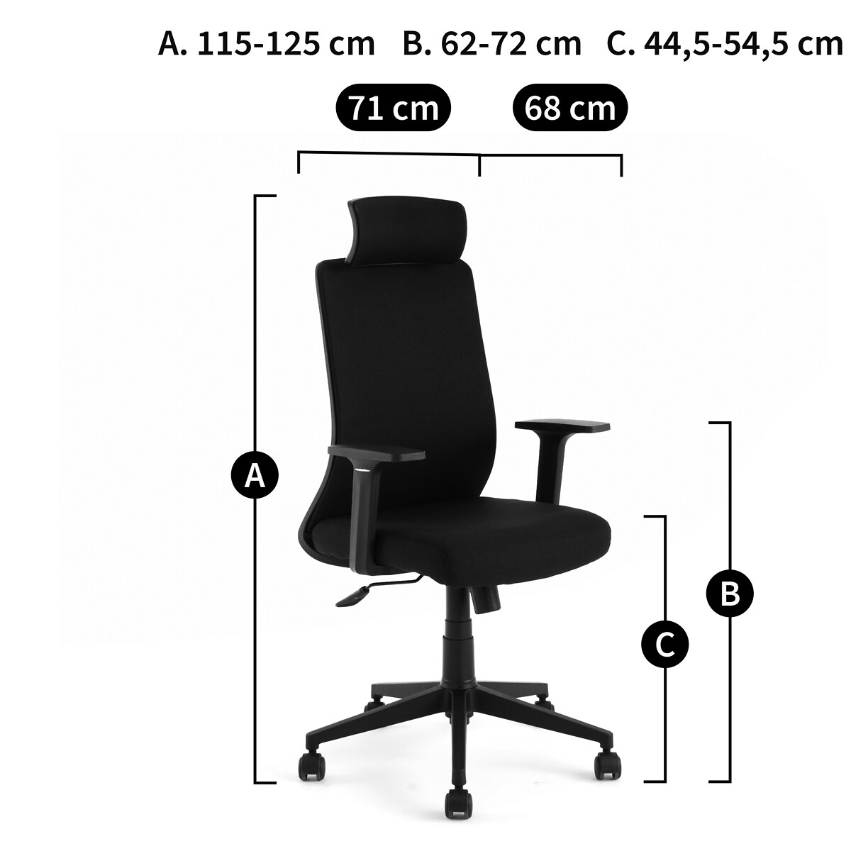 Fauteuil de bureau, Azzo noir, LA REDOUTE INTERIEURS