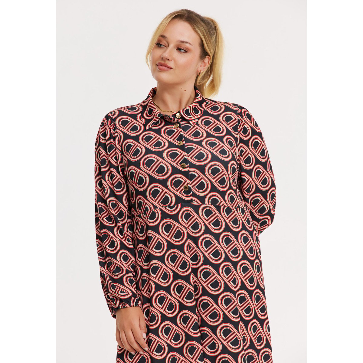 Robe<br />Jacket<br />Jacket imprimée noir, YOEK