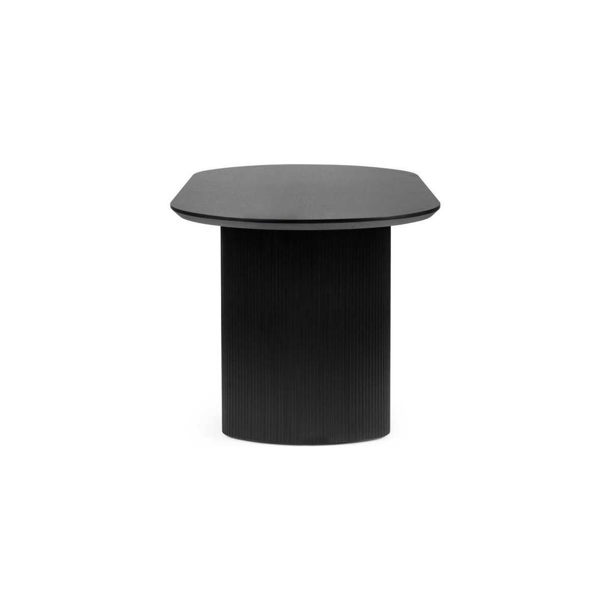Table à manger ovale en bois cannelé noir, RECOLLECTION