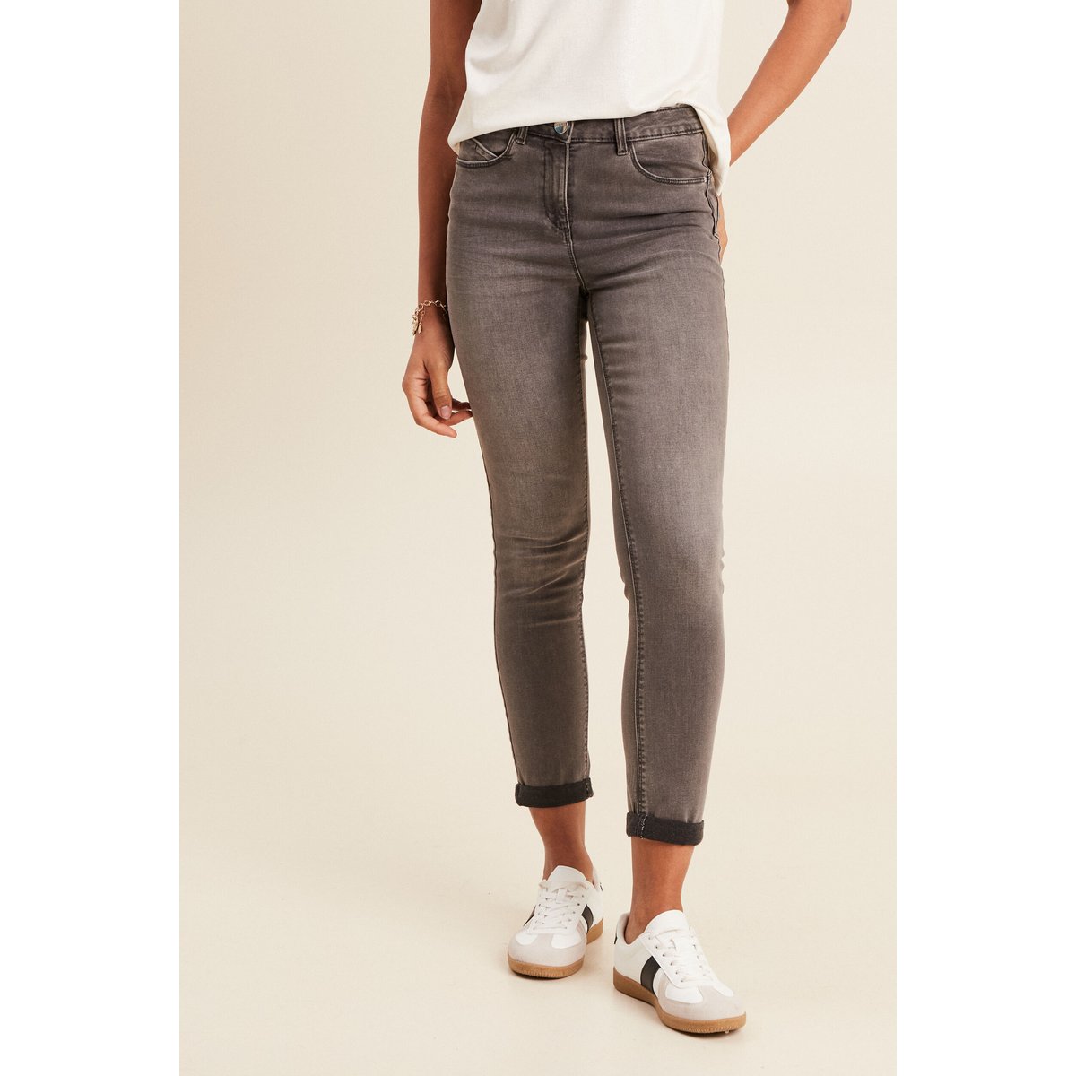 Pantalon ajusté 7/8ème gris, BREAL