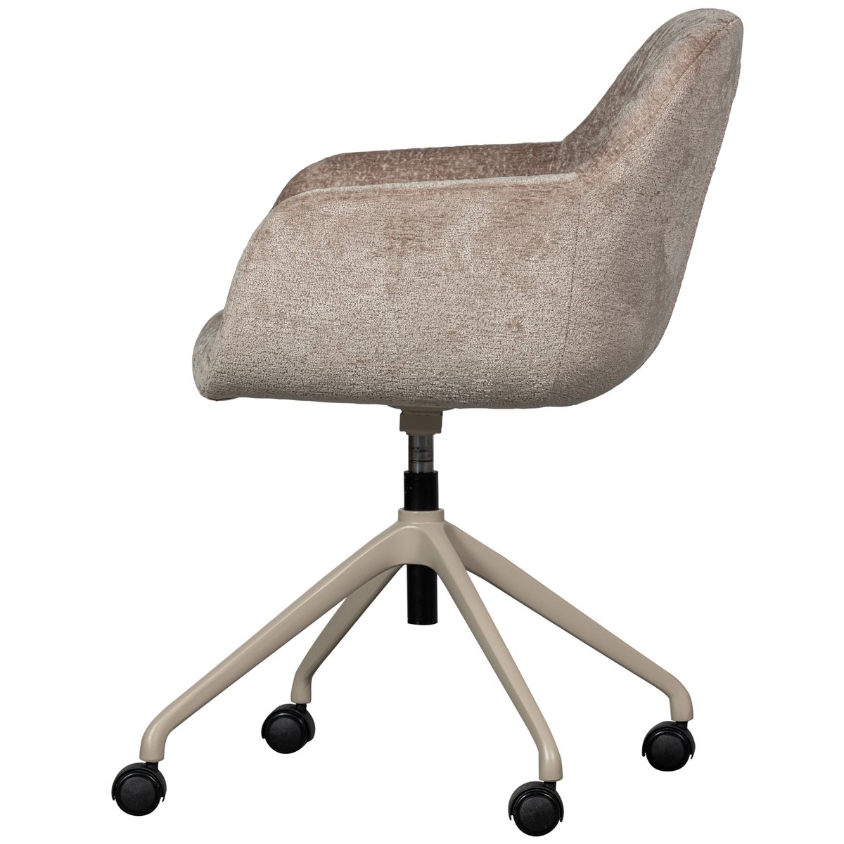 Chaise de bureau en chenille MORROS taupe, WOOOD